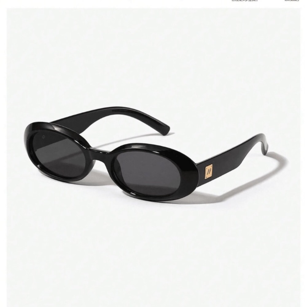 1 Pair Polygonal Minimalist Metal Frame Sunglasses, - Picture 4 of 4